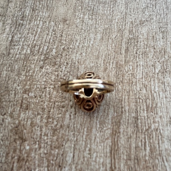 Smokey Topaz Vintage 10K Gold Statement Ring - Picture 3 of 10